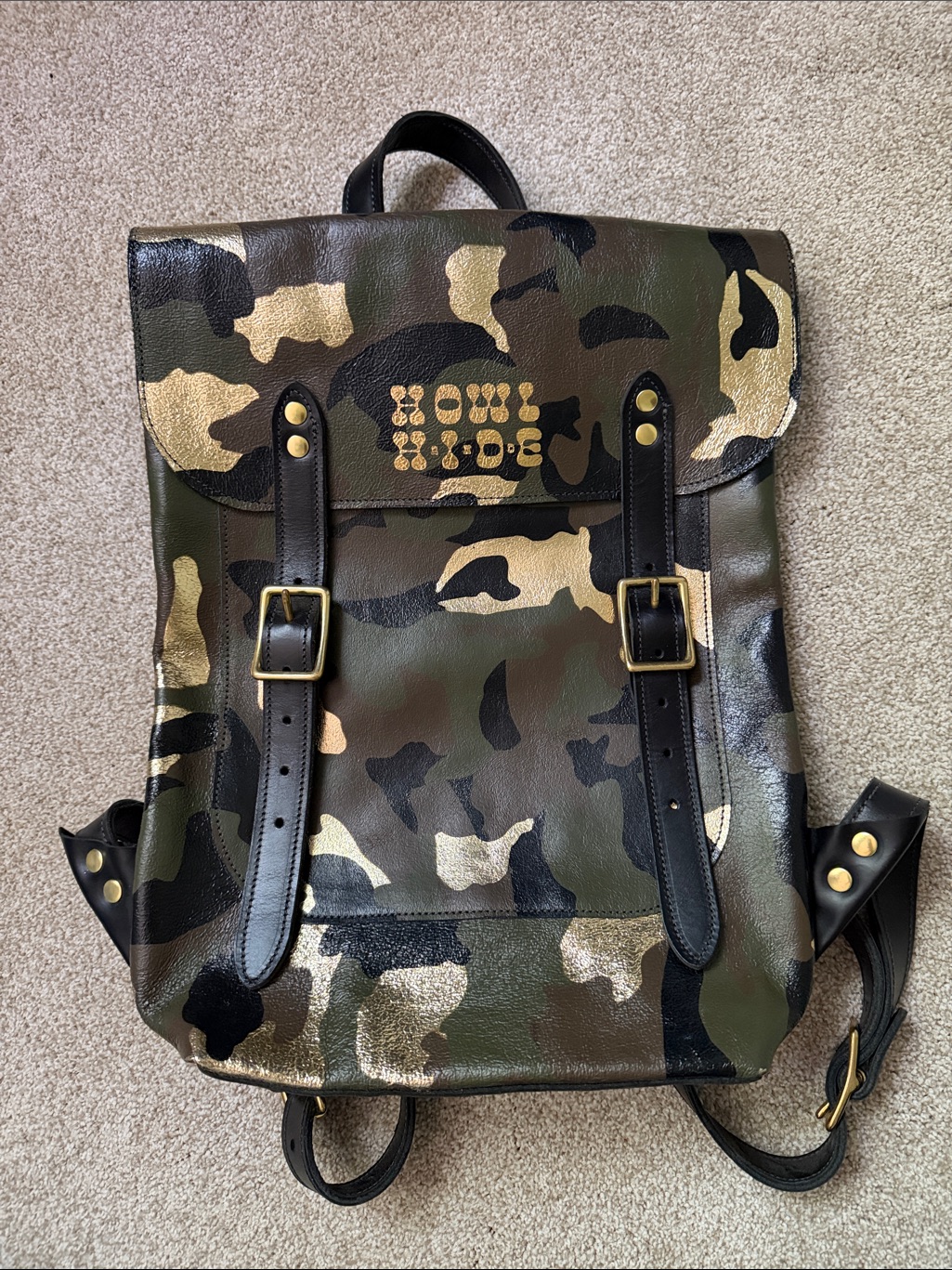 Howl + Hide 1 Of 1 Genuine Leather Handmade Backpack